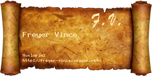 Freyer Vince névjegykártya