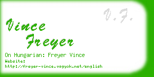 vince freyer business card